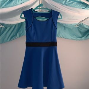 blue and black dress